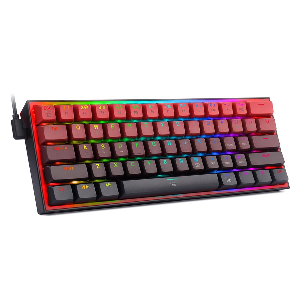 Redragon fizz k617 rgb usb mini teclado mecânico para jogos